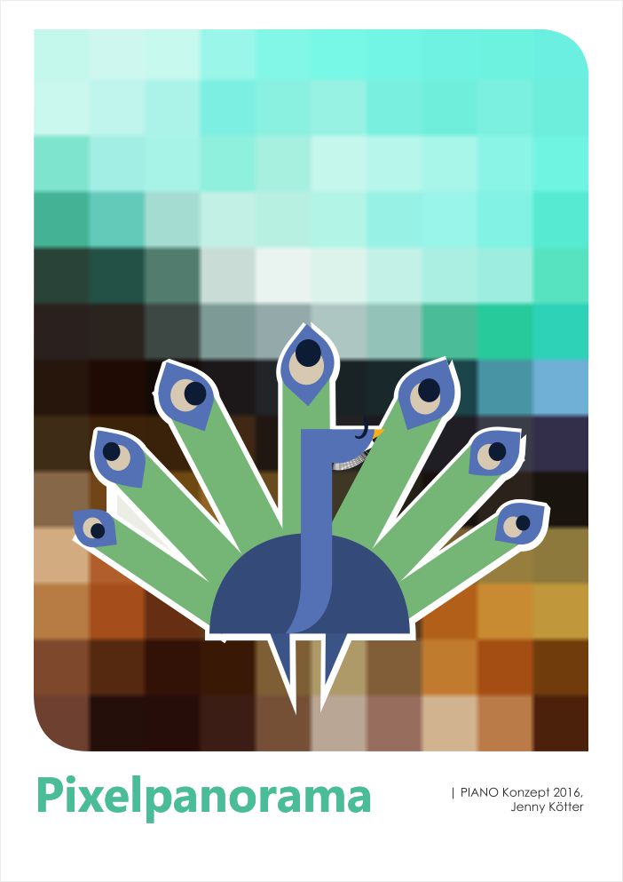 Pixelpanorama Kunstdrucke