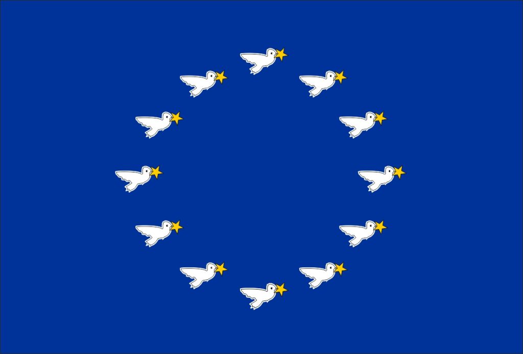 EU Flagge Friedenstauben Vektorgrafik erstellen, Vektorgrafiken, Gestaltungspreise